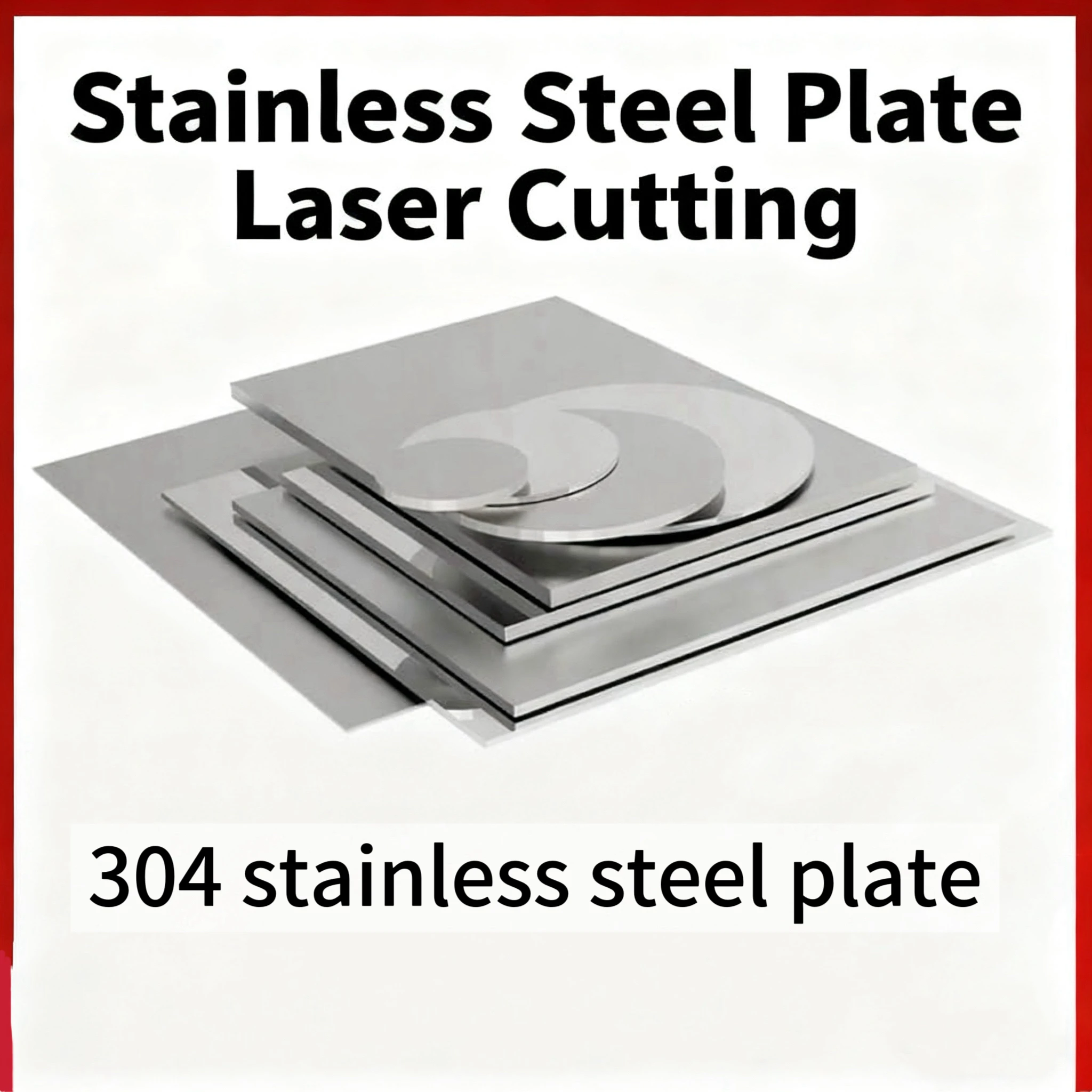304 Stainless Steel square plate Polished Plate Sheet Thickness 2.5/3/5/6/8/10/20/30/50/60/70mm  can be Customized to any Size