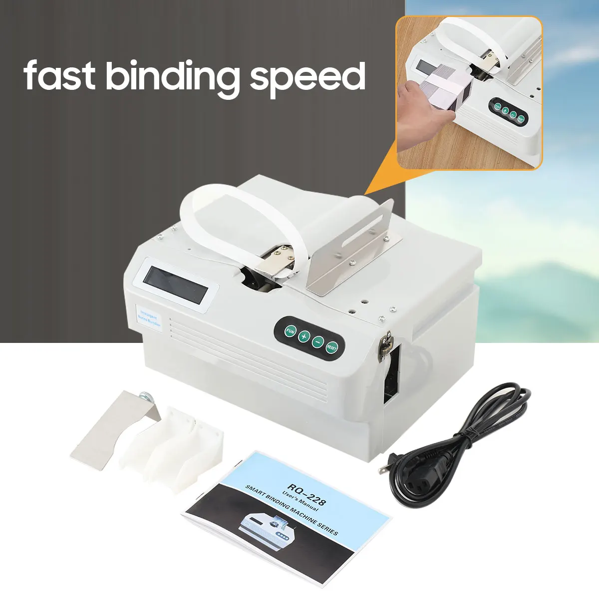 Automatic Small Banknote Binding Machine Strapping Bundling Money Packer 110V