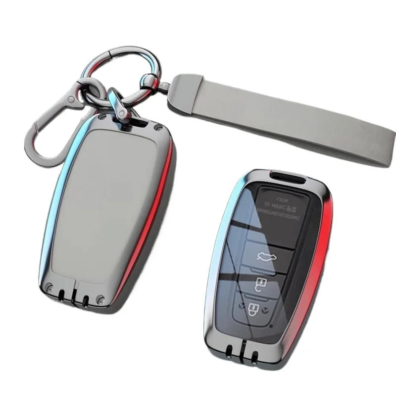 Premium Zinc Alloy Key Cover Case for Toyota Corolla/Camry/Prado/Levin/Highlander/RAV4/Avalon (2023) - Protective Key Fob Shell