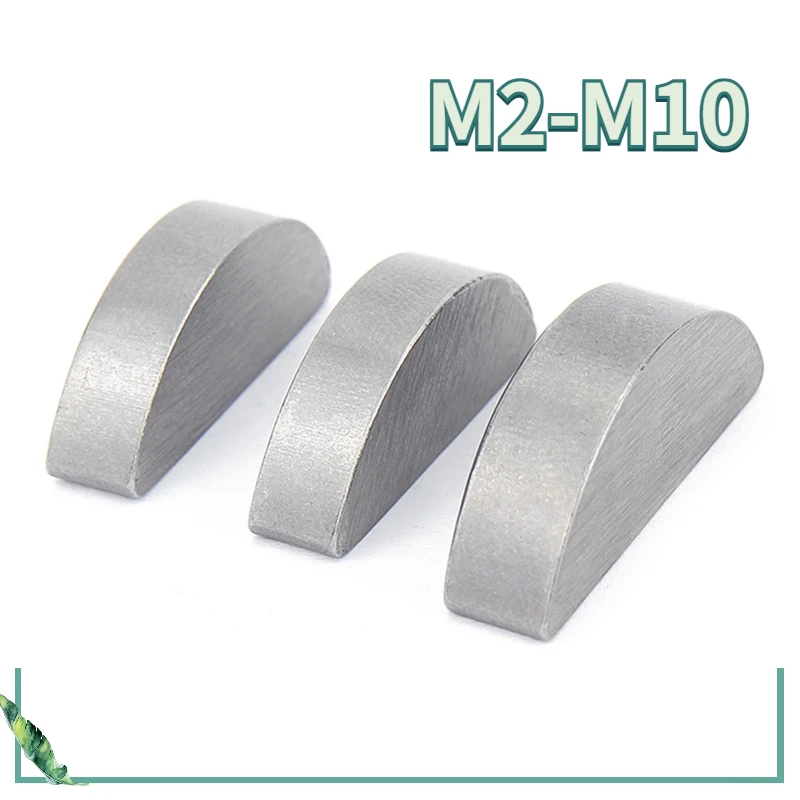 2/ 5/ 10/ 20/ 50pcs A3 Carbon Steel Woodruff Keys Metal Flat Semi-circular Half-Moon Bond Key M2 M2.5 M3 M4 M5 M6 M8 M10