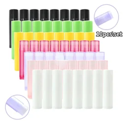 10Pcs/lot 5g 5ml Refillable Lipstick Tube Lip Balm Container Empty Cosmetic Containers Lotion Container Clear Travel Bottle