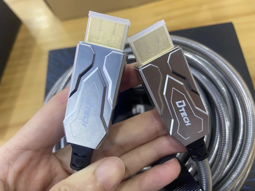 Custom 4K@60Hz Ultra High Speed 18.2Gbps 1m 2m 3m 5m 10m HDMI Armor Fiber Optic Cables 2.0V