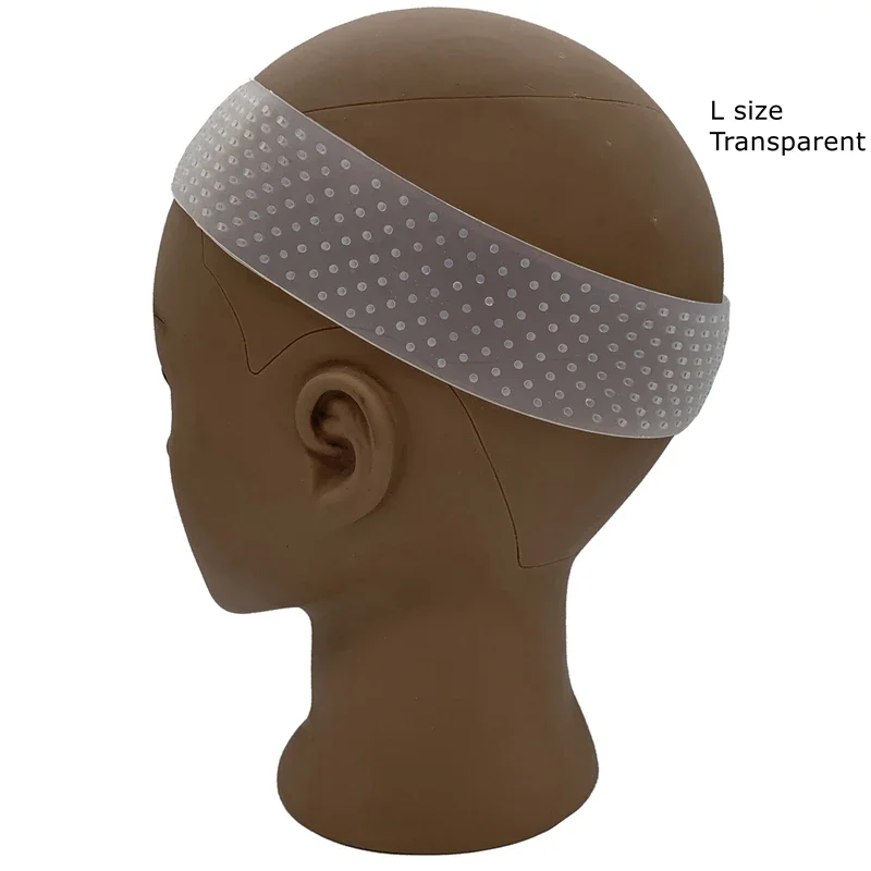 500 pieces Transparent Non-Slip Silicon Wig Headband, Adjustable and Elastic Lace Wig Grip Band for Securely Holding Wigs,