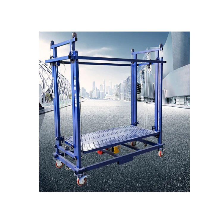 Carregando andaime de elevação elétrica andaime elétrico 6m plataforma de elevação de andaime elétrico portátil