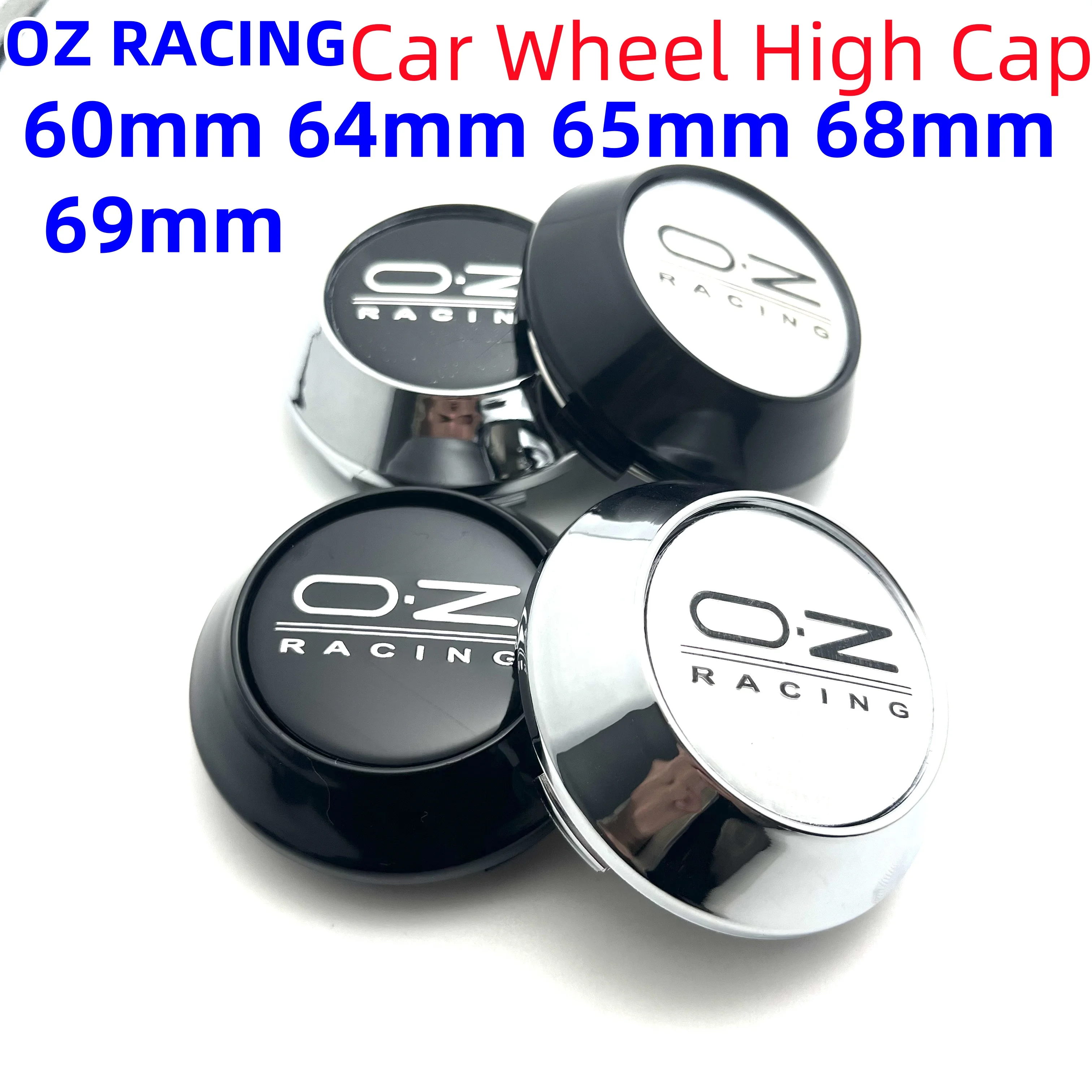 4pcs 60mm 64mm 65mm 68mm 69mm Car Wheel Hub Center Cap High Cap Fit 45mm OZ Racing Emblem Badge Sticker Styling Auto Accessories