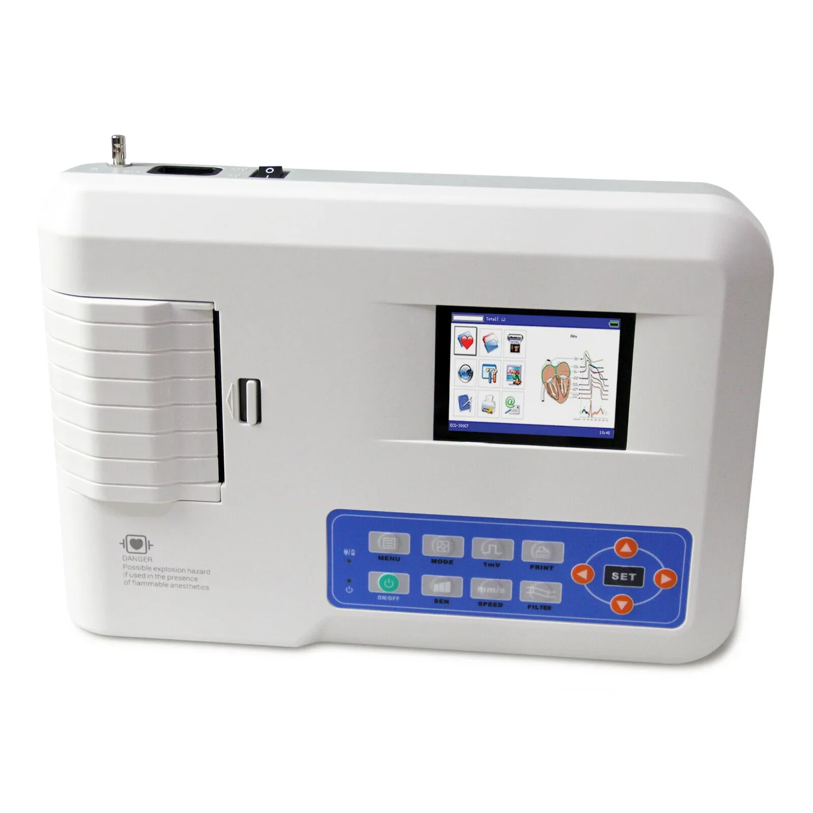 WT-300G Portable Veterinary 3 Channel Digital Electrocardiogram ECG Machine