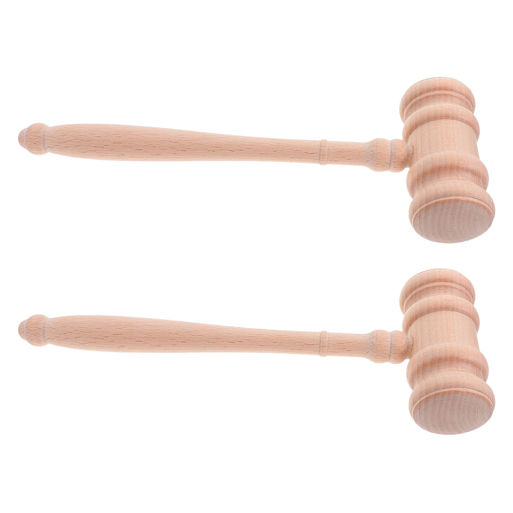 

2pcs Judge Gavel Wooden Hammer For Courtroom Lawyer Use Solid Wood Construction Ergonomic Design Loud Sound Auction Role Play