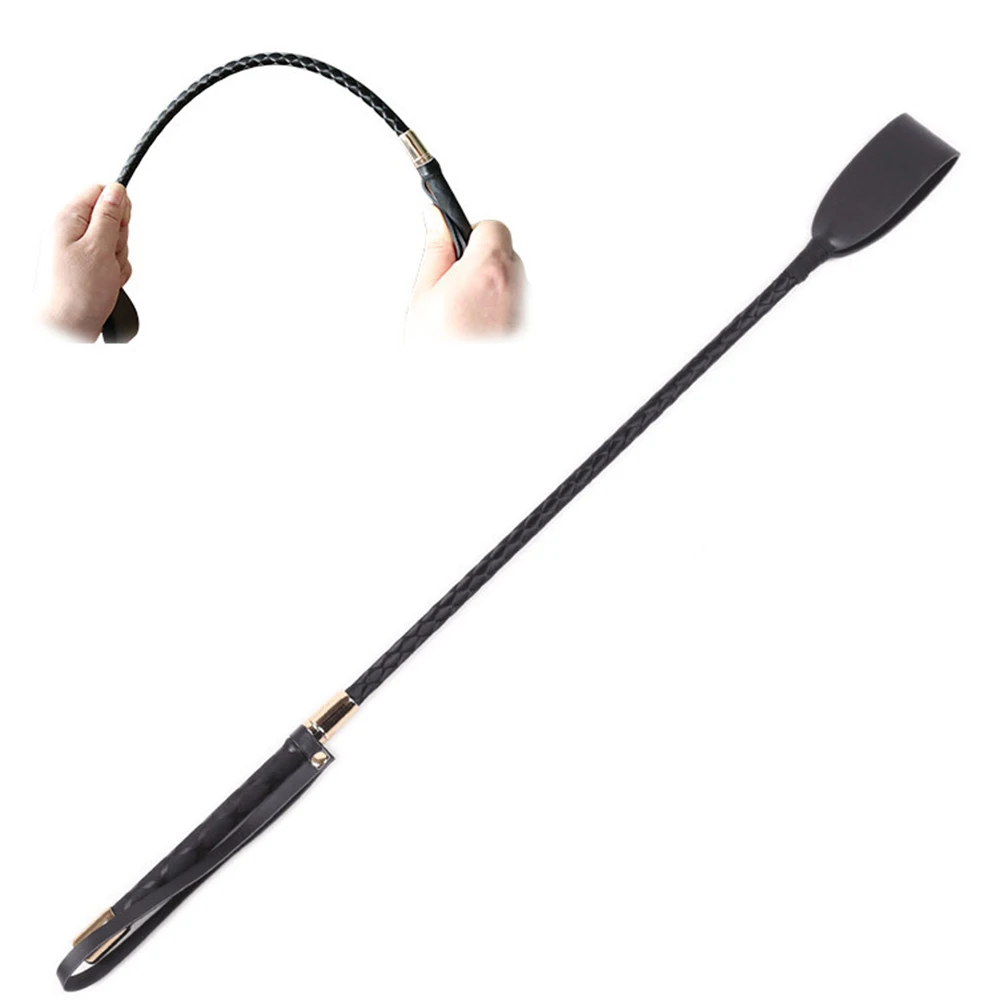 60Cm Riding Crop Lederen Zweep Gewassen Paardensport Horsewhip Met Polsband