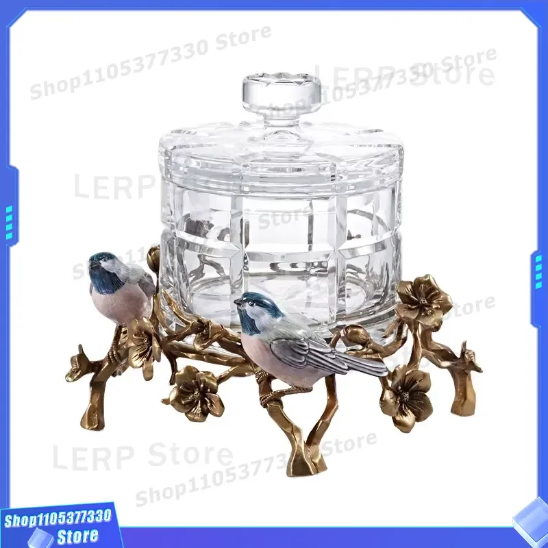 Art Deco Brass Crystal Tray Customizable Hotel Home Decor Unique Design Ceramic Fruit Plate with Legs Business Disposable