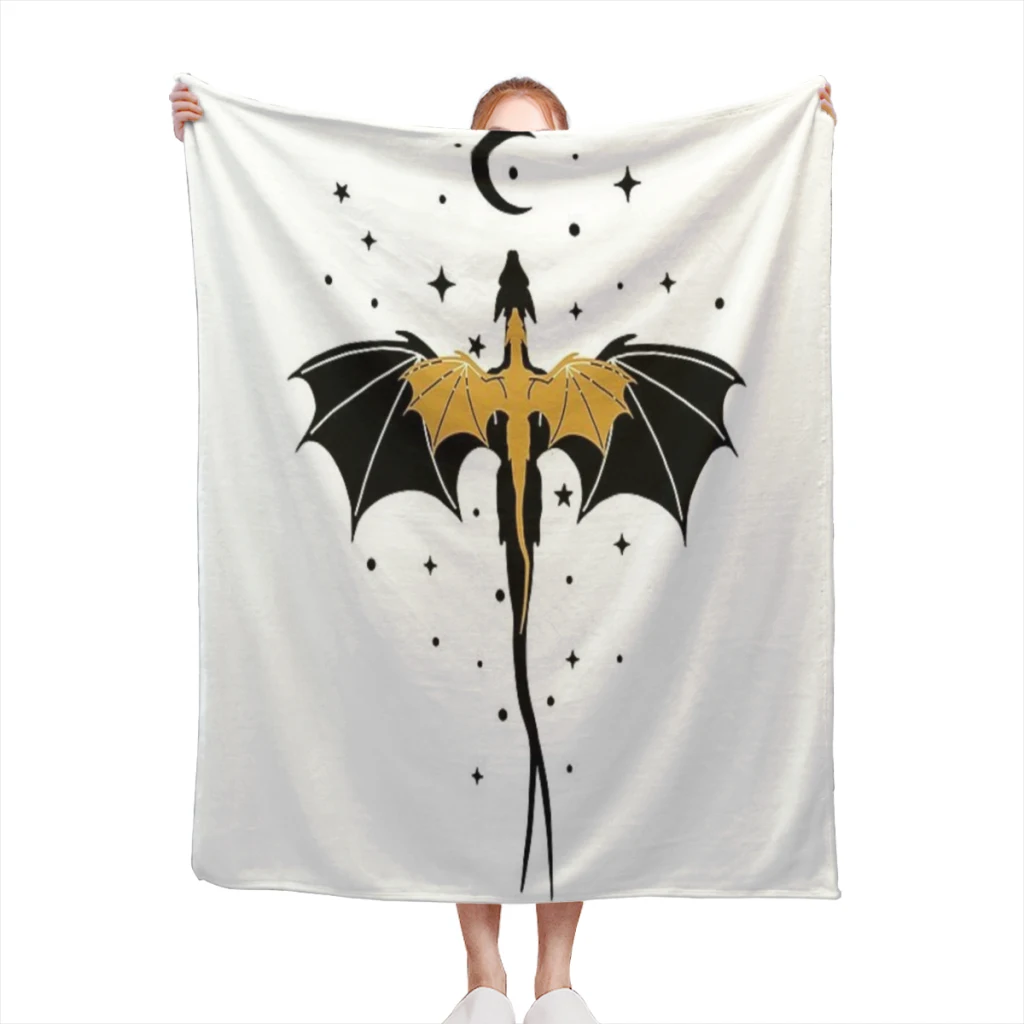 

Black and Gold Starry Dragons Comfortable Flanne Blanket Fluffy Soft Bedroom Decor Sofa Blankets Comforter Home and Decoration