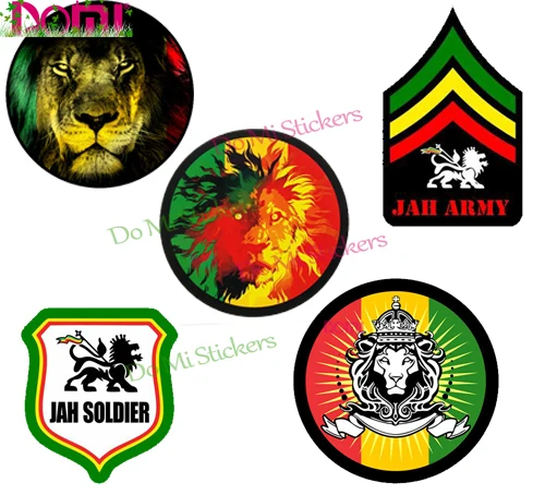 Interesting Lion of Judah Sticker Windshield Bumper Tuning Laptop Trunk Fridge Decal Vinyl Rasta Color Jah Jamaica Reggae Music