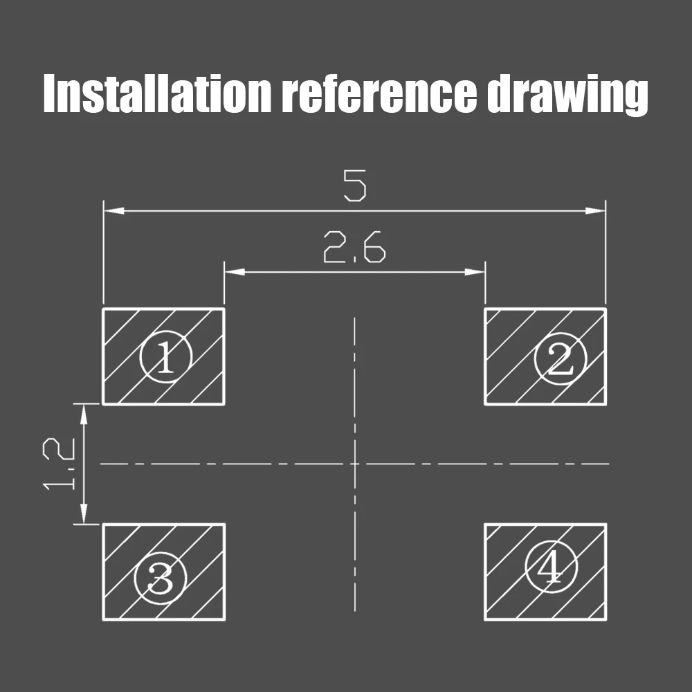 500 PZ Vendite Dirette Della Fabbrica GBeelee BL-QC-2A1-1 4.2*3.3 Mini Interruttore di Tatto SMT DIP Tipo Tattile Tatto Interruttore di Pulsante