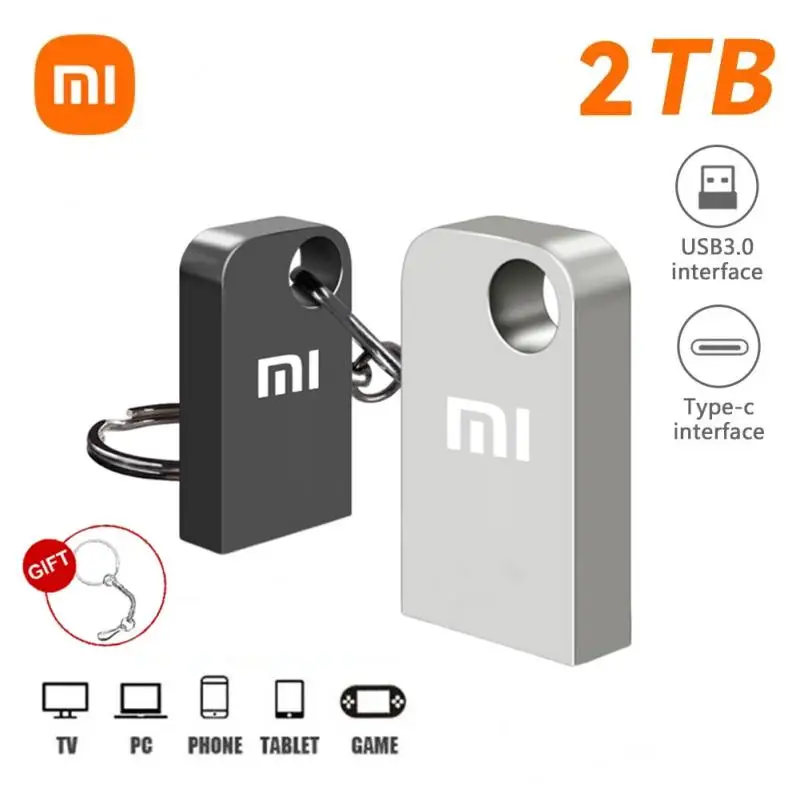 Xiaomi 2TB USB 3,0 USB-Stick 2TB USB-Flash-Laufwerke 1TB Hochgeschwindigkeits-Pen drive wasserdichte Flash-Disk tragbare USB-Speicher Smart Home