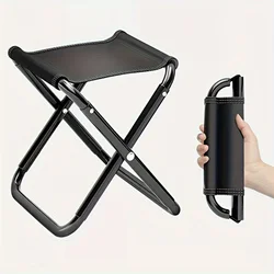 Tabouret pliant ultra compact avec sac, capacité de 200 lb, portable et durable pour l'extérieur, les voyages, le camping, la plage