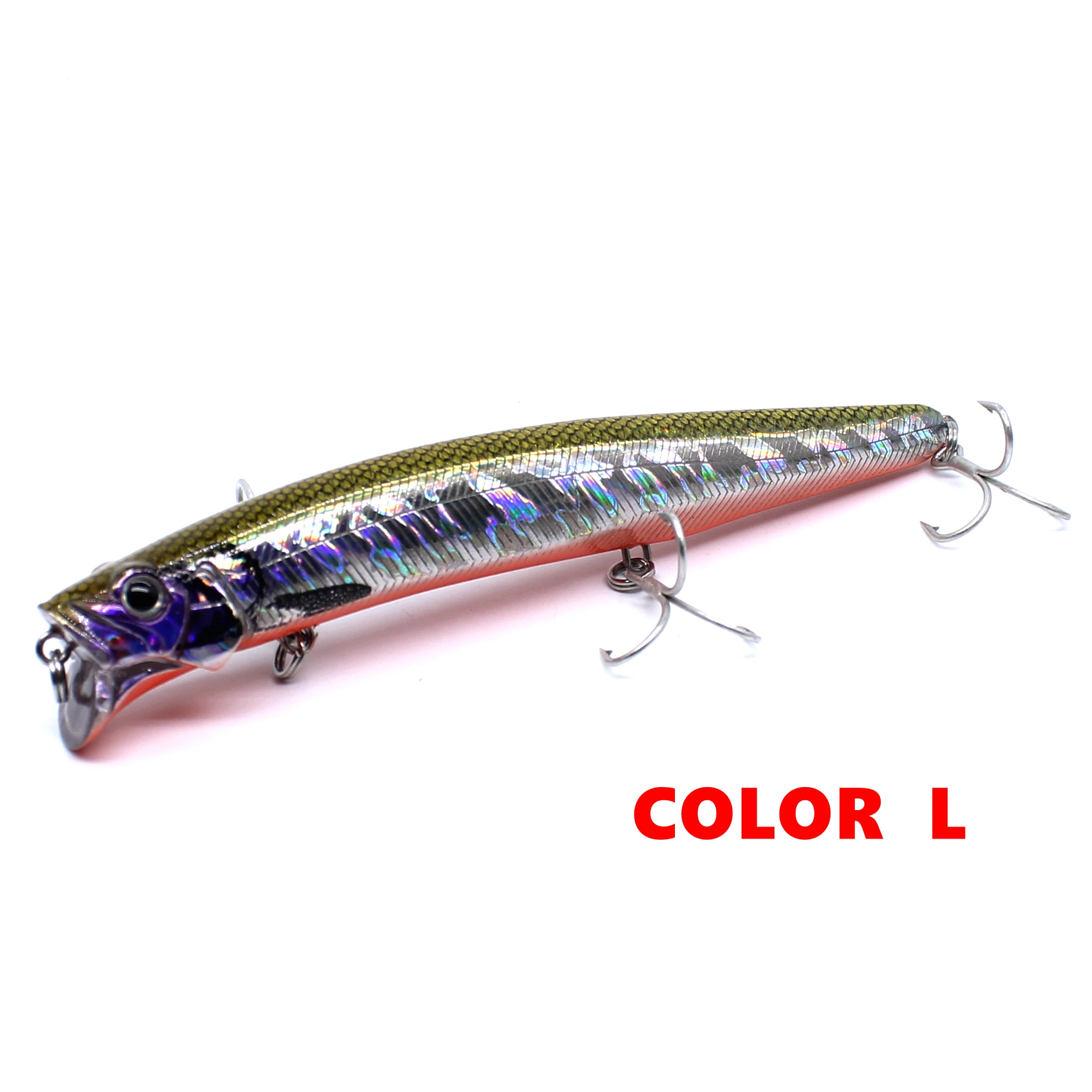 AOCLU Jerkbait Schwimmende Wobbler 13 cm 21 g Harter Köder Minnow Popper Angelköder mit Magnet zum Weitwurfen Seebarsch 4 # Haken – Detail 16