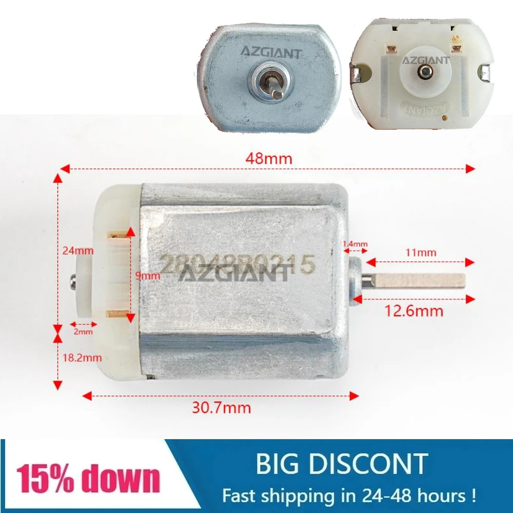 

AZGIANT for D CUT Shaft 12V DC Car Door Lock Motor 28048B0215 Miniature Carbon Brush Power 15000rpm 1/2/3/4/5/10pcs