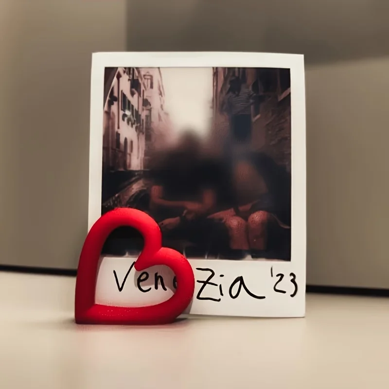 Creative Heart Shape Polaroid Photo Frame Stand For Standard Photos Desktop Display Holder Home Desk Ornament Gift