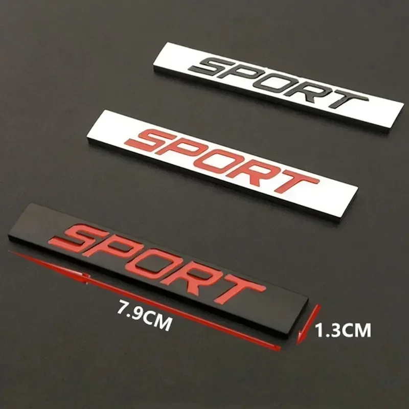 3D Metal Sport Logo Rear Trunk Emblem Badge Car Fender Sticker Decals For Toyota Honda Nissan VW Audi Sport Accessories view 4