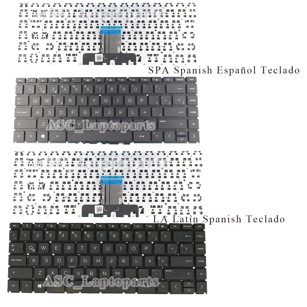 Novo teclado espanhol latino teclado para hp casa 14-ck0009la 14-ck0010la 14-ck0011la preto, sem moldura