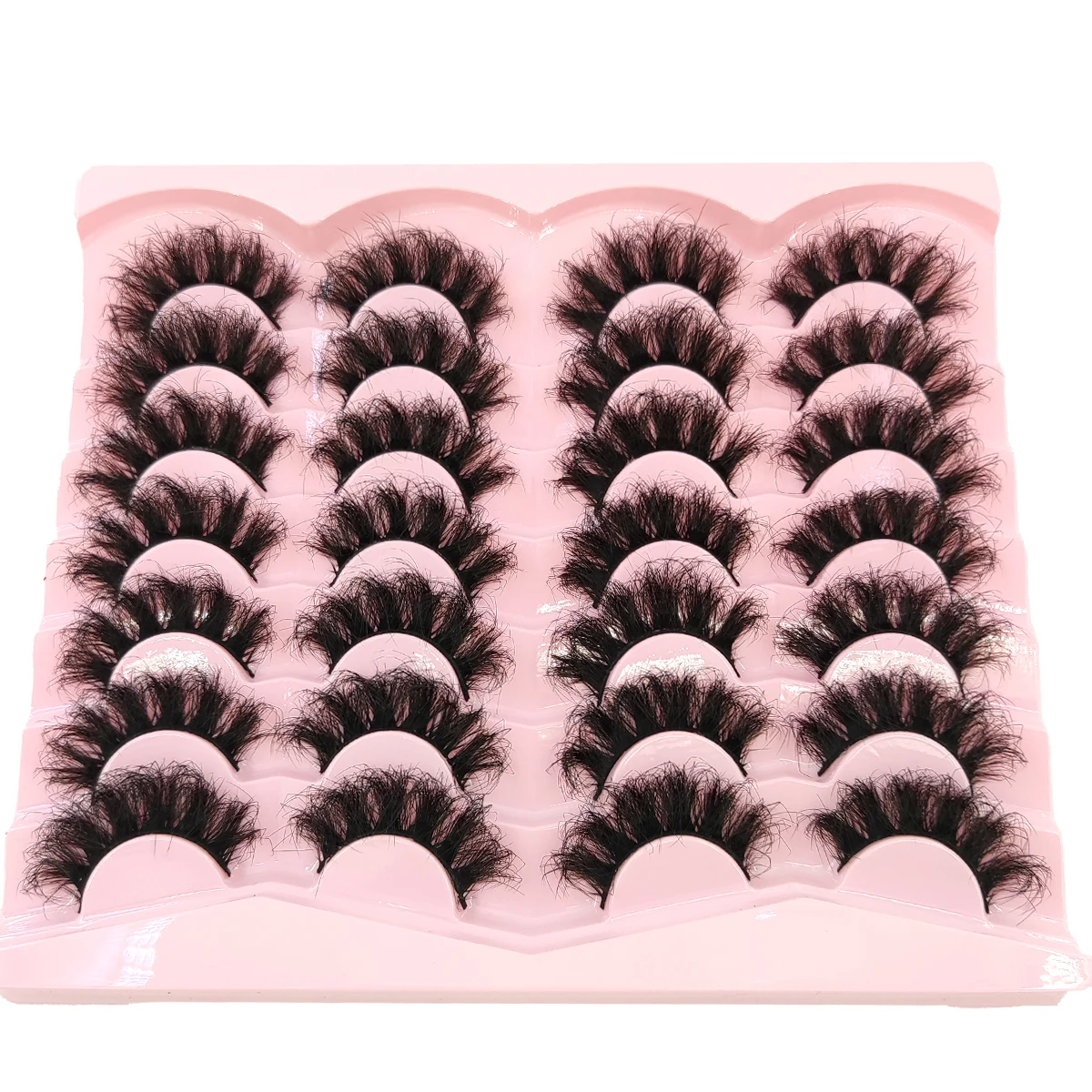 new 14 pairs false mink eyelashes fluffy false eyelashes thick and dramatic cat eye eyelashes long strip Wispy natural