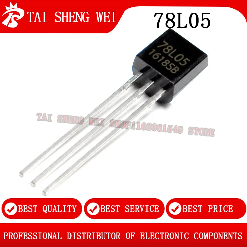 30PCS 78L05 voltage regulator TO92 78L05 transistor WS78L05 TO-92 5V 100mA 0.1A 78L06 78L08 78L09 78L12 78L15  LM317LZ LM317 IC