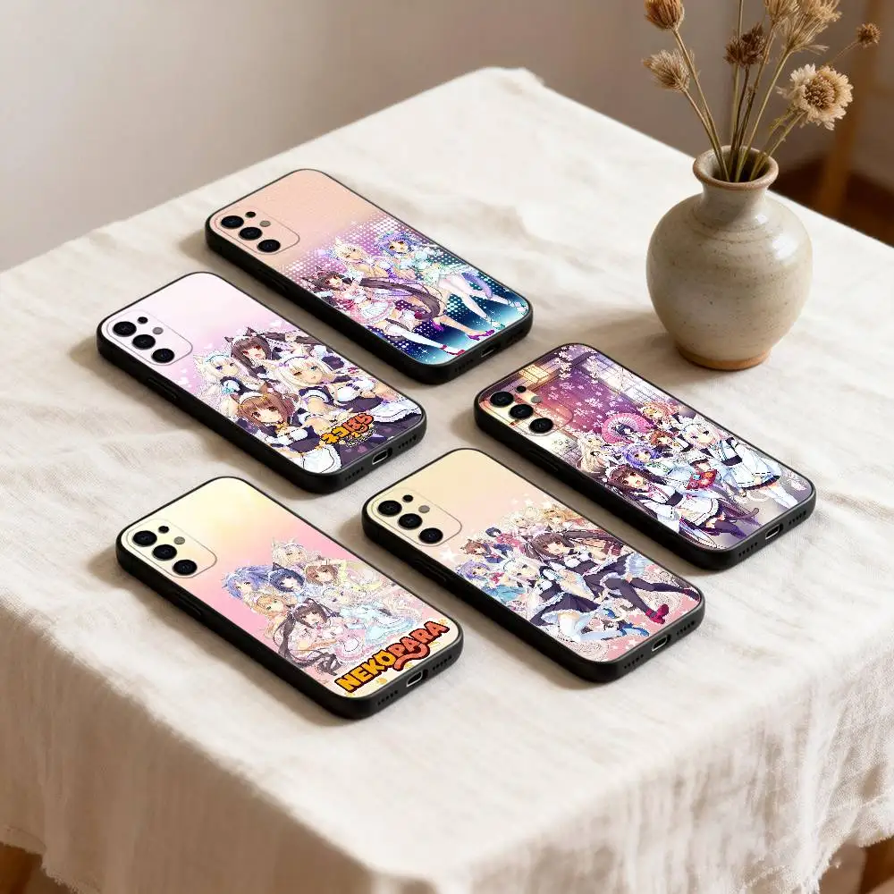 Anime N-nekopara cute Phone Case For Samsung S26,25,24,23,22,21,20,30,Ultra,Plus,Fe,Lite Black Shell