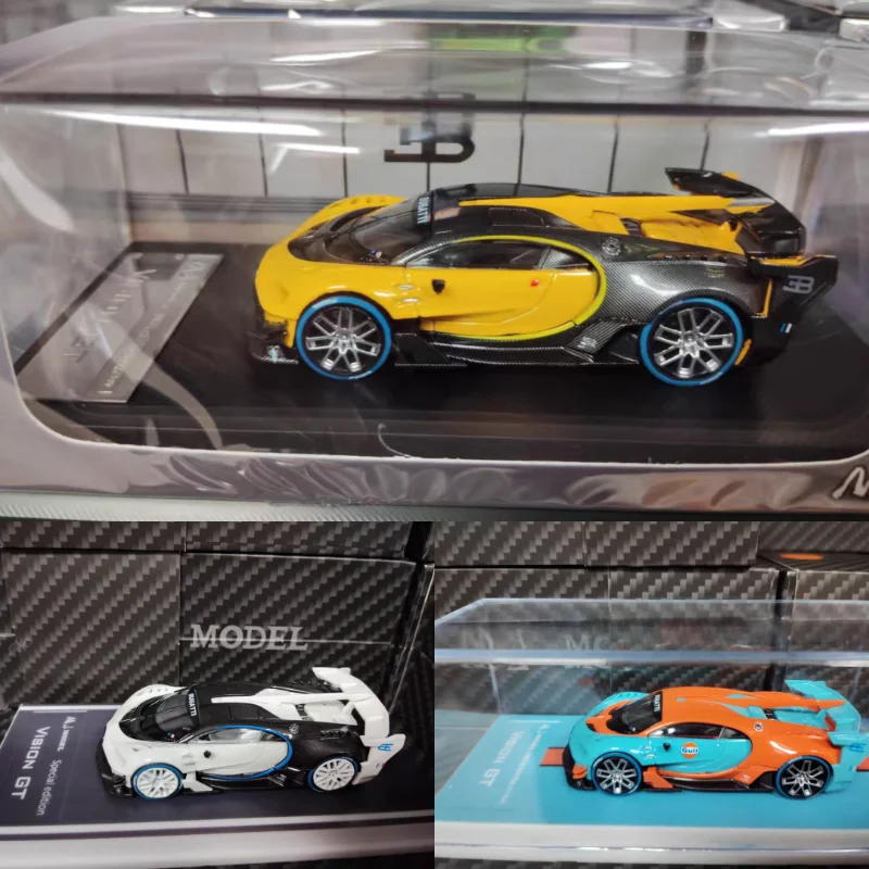 

Diecast MJ 1:64 Scale Bugatti VisonGT Supercar Alloy Car Model Collectible Toy Gift Souvenir Display Ornament