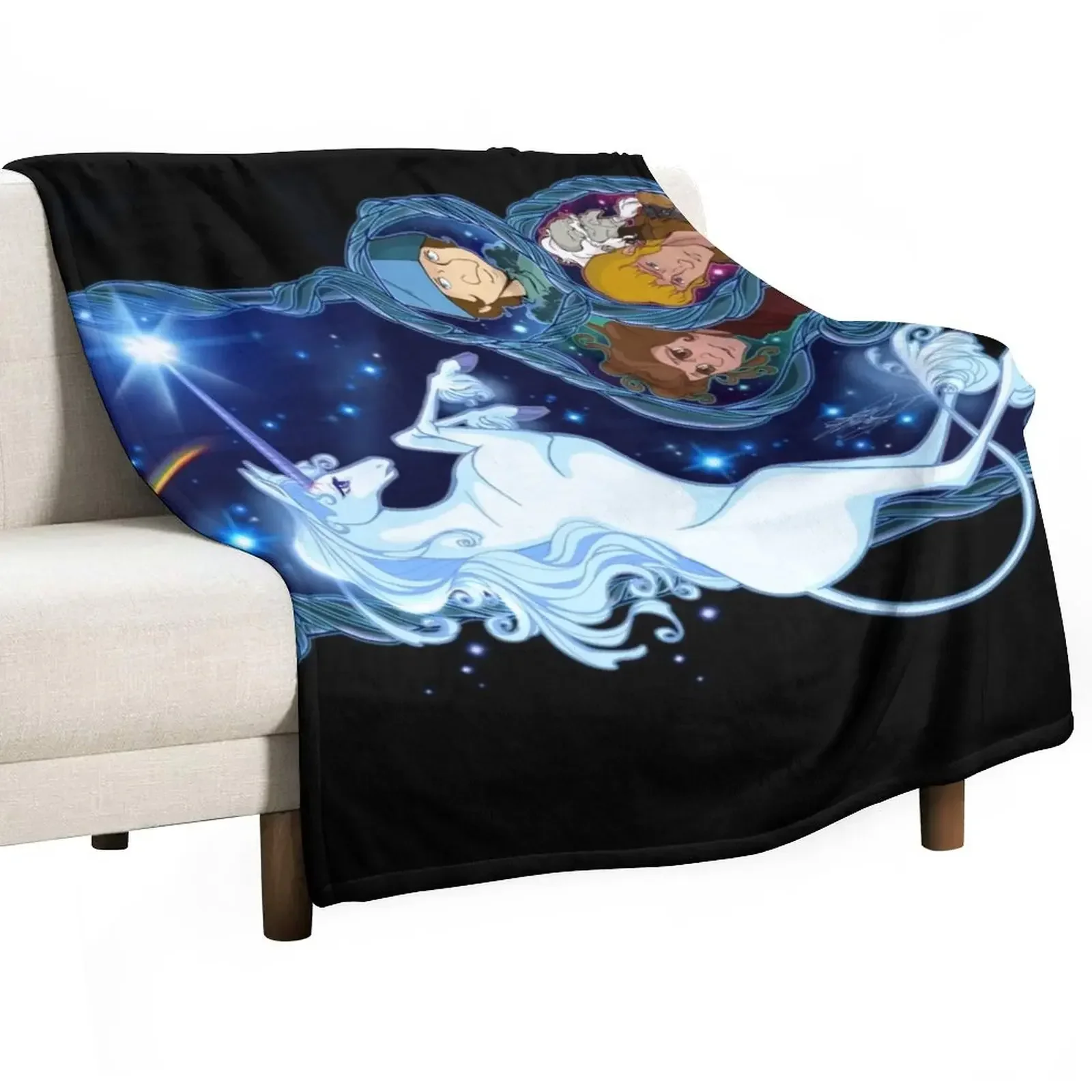 

The last Unicorn Throw Blanket Shaggy Hairy Moving Blankets