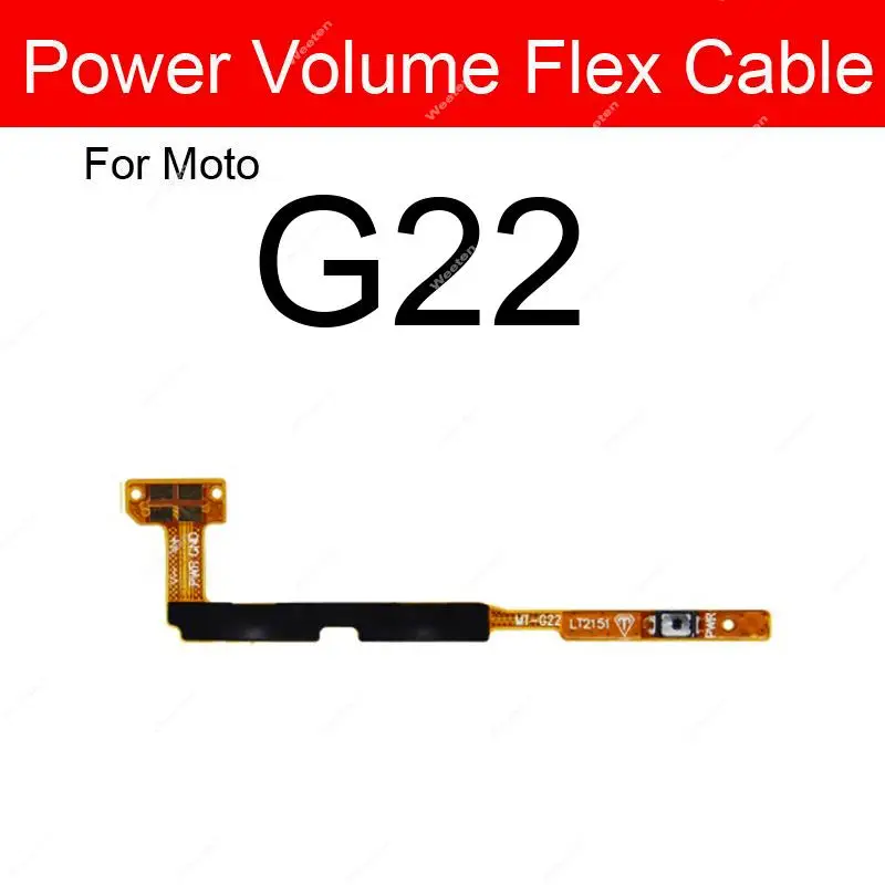 For Motorola Moto G13 G22 G23 G32 G42 G52 G53 G52J G62 5G G72 G73 G82 Power Volume Side Button Flex Cable Repair Parts