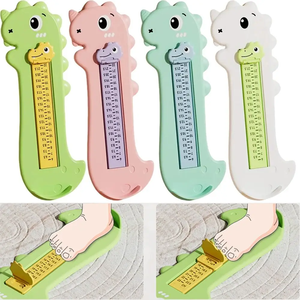 Portable Foot Measuring Device Cartoon Clear Scale Kids Foot Ruler Wear-resistant Sliding Baffle Foot Length Measure Instrument