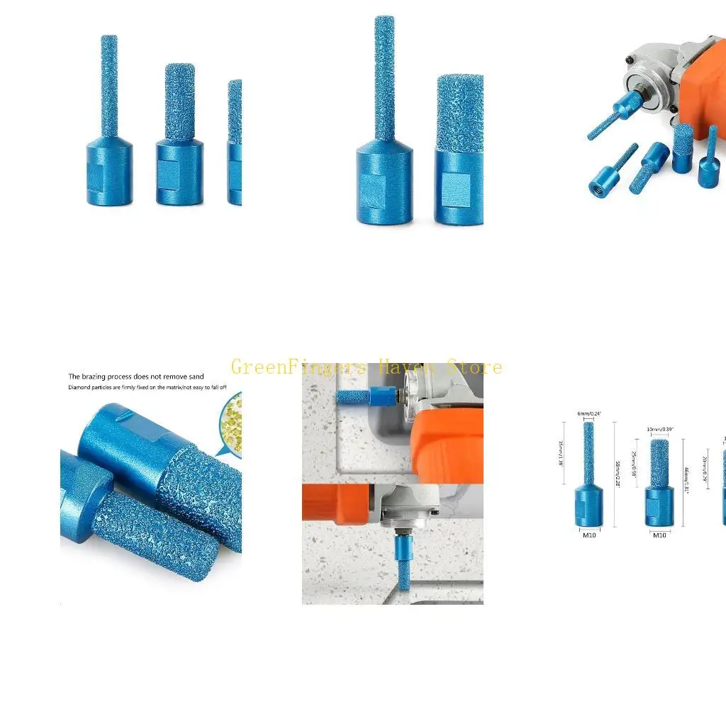 F68D Grinder Rotary File Carving Tools Grinding Head 6/10/15mm Diameter