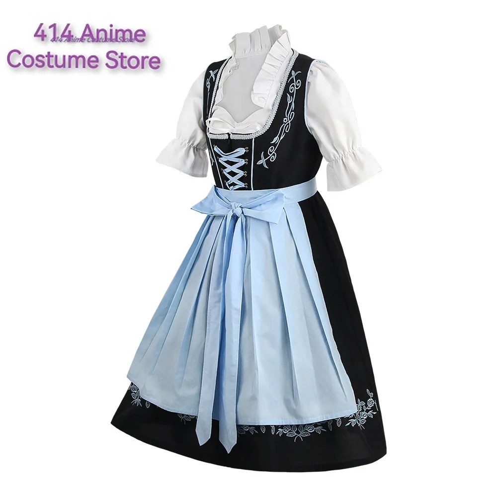 Traditional Bavarian Octoberfest German Beer Wench Heidi Costume Adult Women Maid Dress Oktoberfest Dirndl Dress With Apron