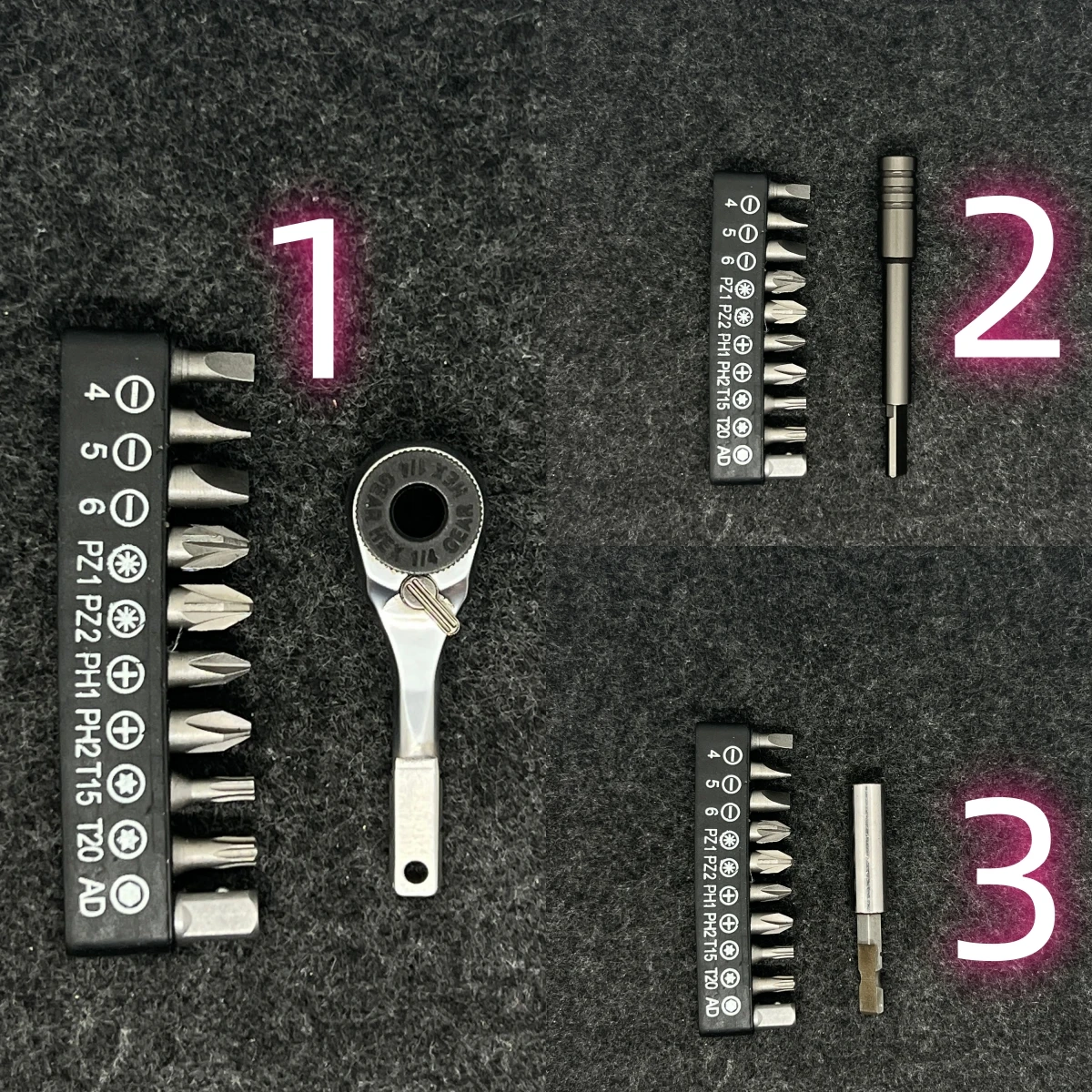 3 Types Screwdriver Ratchets Extension Pole Adapter Bit Sleeve For Leatherman P4 ARC Charge TTI Wave Signal Surge Skeletool DIY - view 4