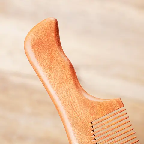 Handgjord hårkam i persikoträ, traditionell österländsk estetik, klassisk formad träkonst, hårvårdsverktyg av högsta kvalitet 8 best sales vintage hårkam - №7