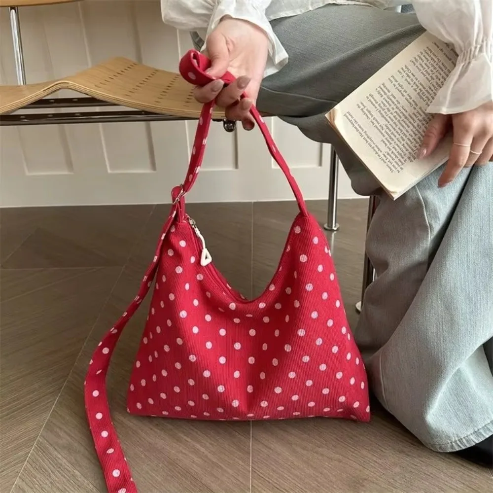 Casual Large Capacity Shoulder Bag Polka Dot Lightweight Dumpling Bags Women's Handbag Women
