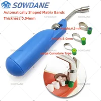 Bandas de matriz en forma anatómica contorneadas de doble cara Dental, banda Matric, sistema de matriz súper tapa, suministros de matriz para dentista