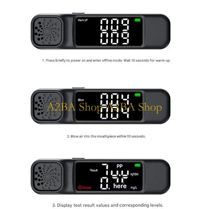 

A2BA Тестер дыхания на этаноле с быстрым откликом, небольшой дизайн, диапазон измерения 0–95 мг л, легко носить с собой для дома