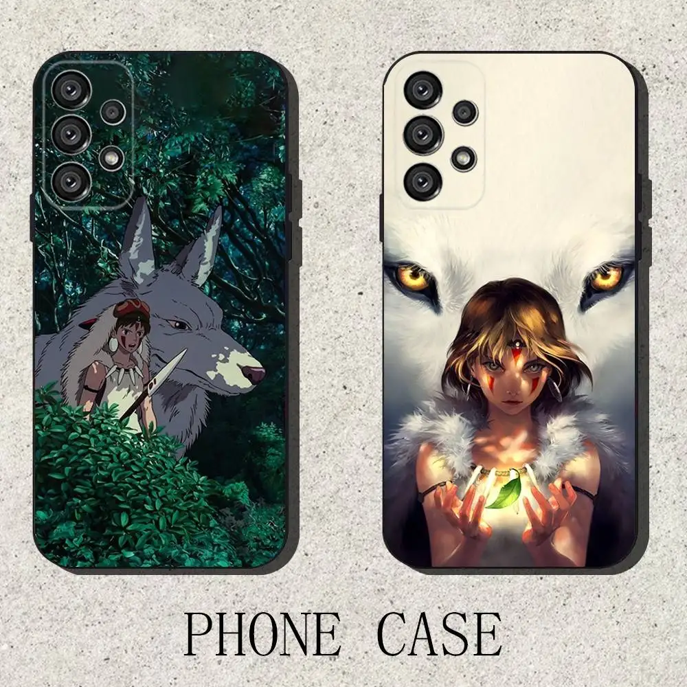 

Princesse M-MononokeS Phone Case for Samsung Galaxy S25 S24 S23 S22 S21 S20 Ultra Plus Cool Frosted Soft Cover Funda