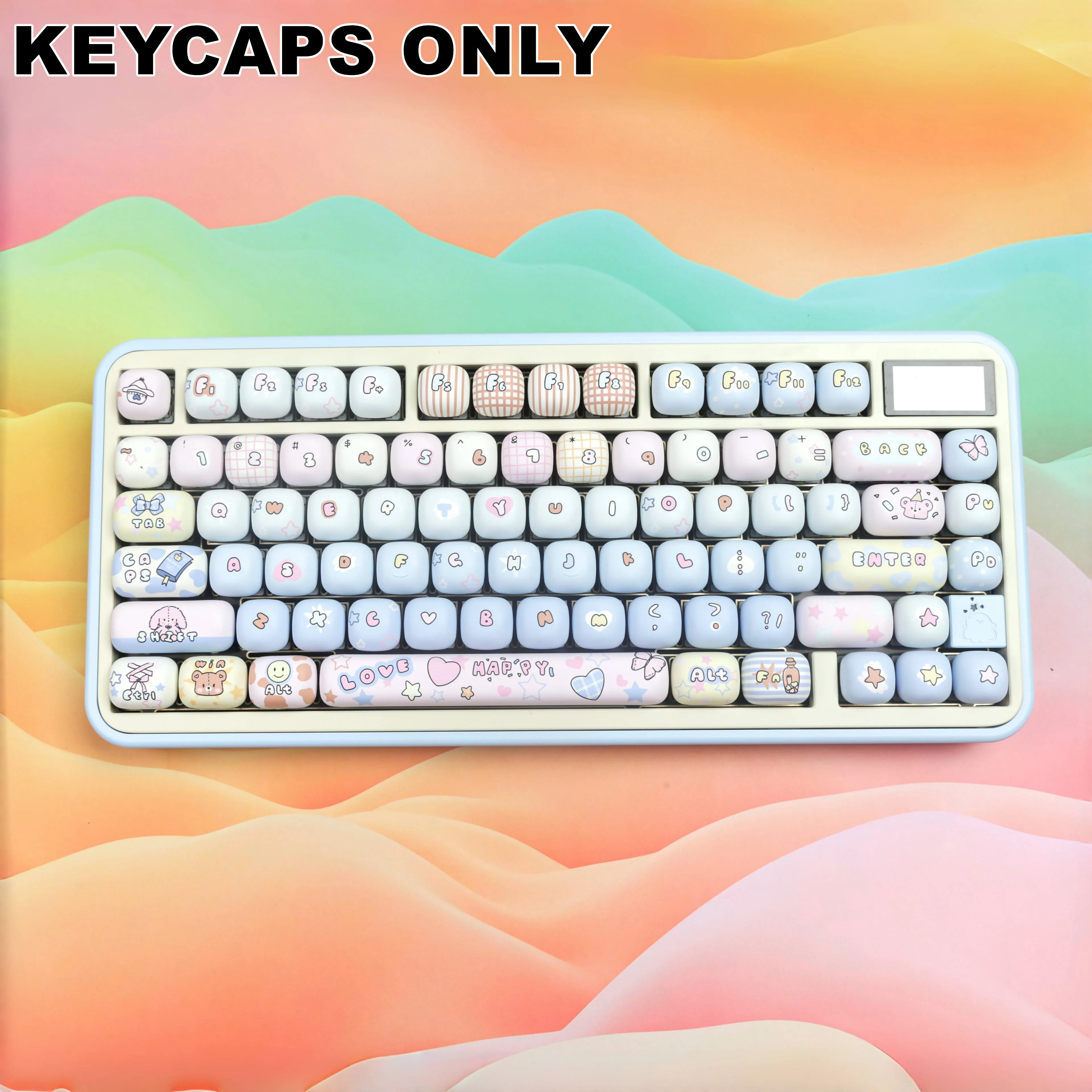 136 Keys Toys House PBT Keycaps MOG Profile Dye-Sublimated Keycap Set for Mx Cherry Gateron Switch Mechanical Keyboard Kit