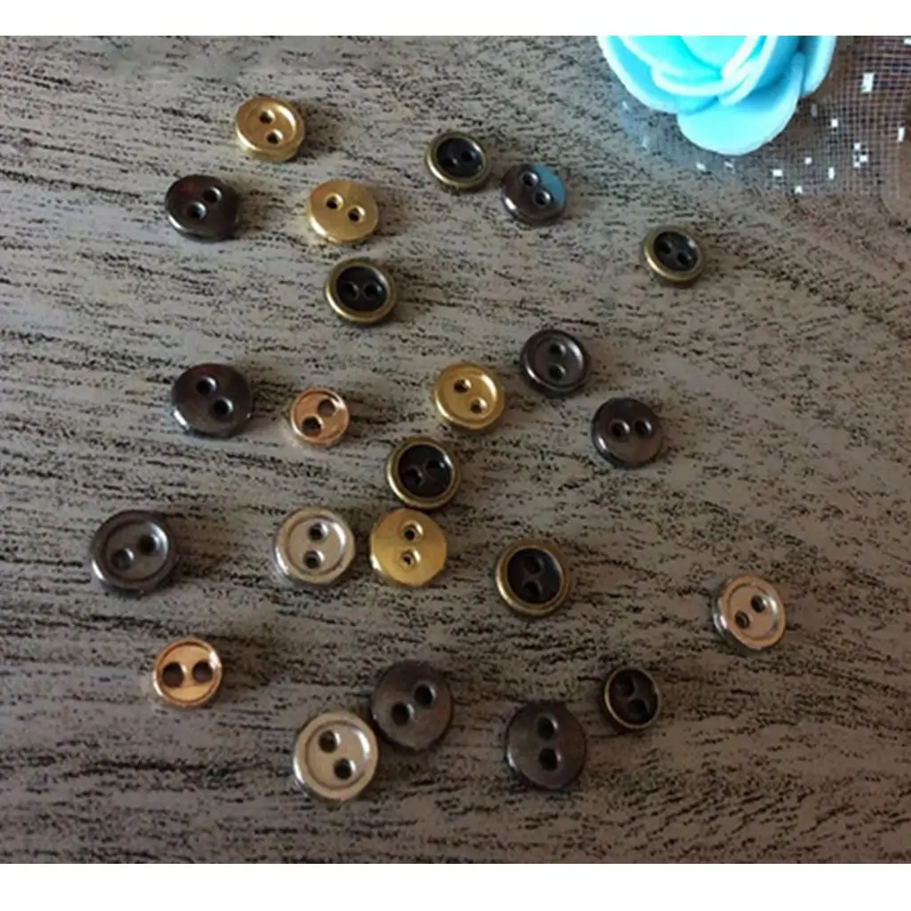 300pcs/pack Miniature Metal Tiny Garment Buttons for Doll Clothes DIY Accs