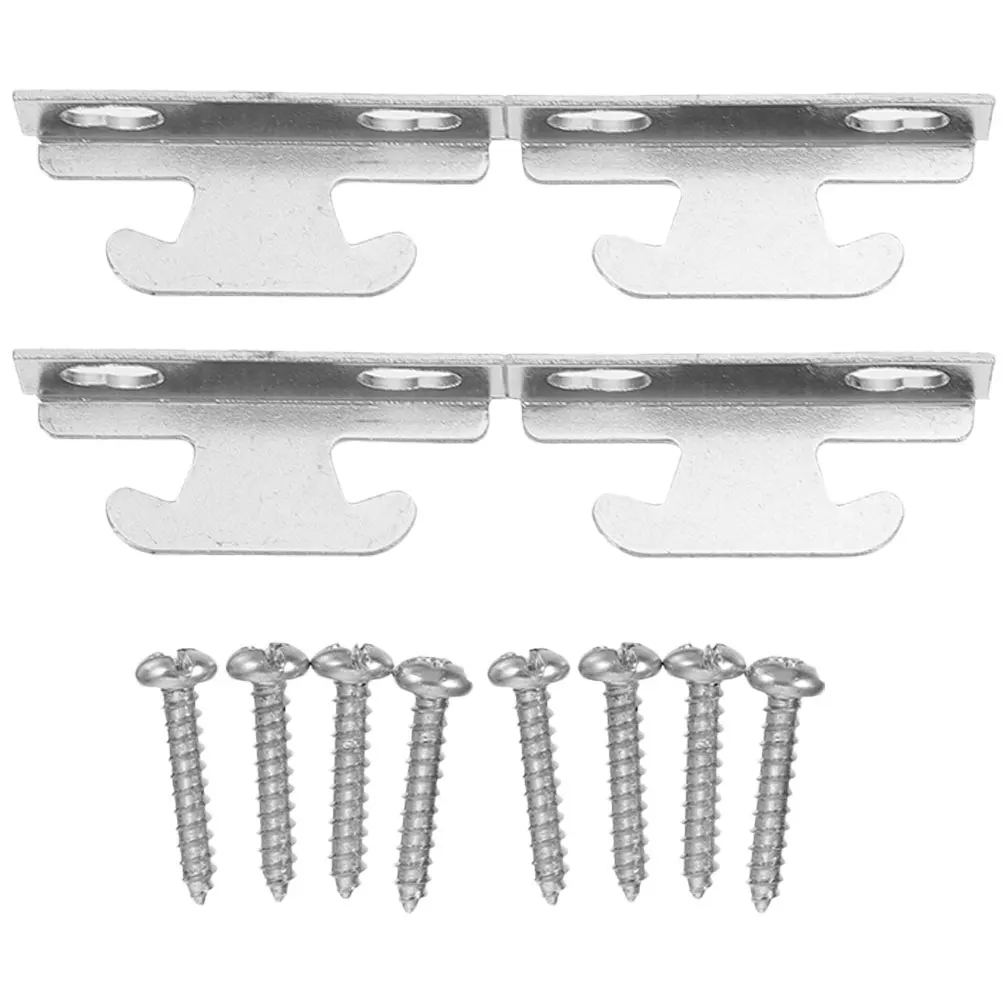 

Curtain Rod Bracket 4 Sets Iron Home Pole Holding Brackets Window Household Thickening Single Rod Supplies Accessories