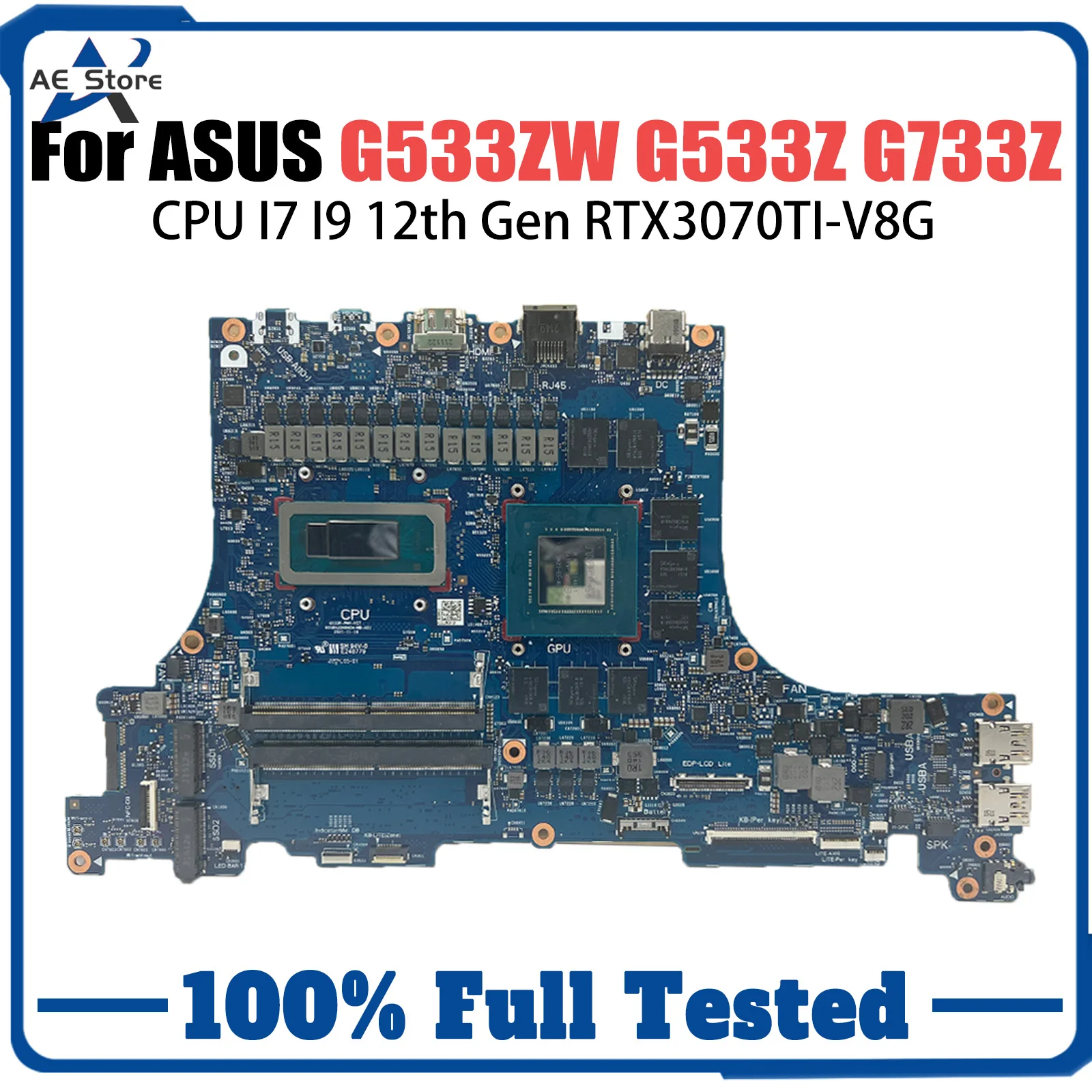 

G533R For ASUS G533ZW G733ZS G733ZX G733ZM G733ZW G533ZS G533ZX G533ZM G533Z G733Z Laptop Mainboard I7 I9 CPU RTX3070TI-V8G