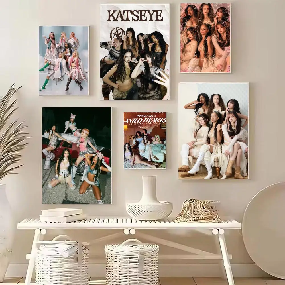 K-POP K-KATSEYE Poster PP Wall Decor Posters Celebrity Art Prints Aesthetic Wall Art Bedroom Office Home Gift - view 2