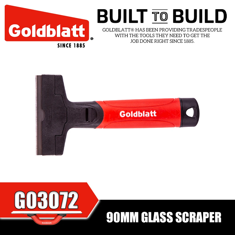 GOLDBLATT G03072 90mm Glass Scraper G03127 5 Pack 3-1/2-in Glass Scraper Blades Construction Tools