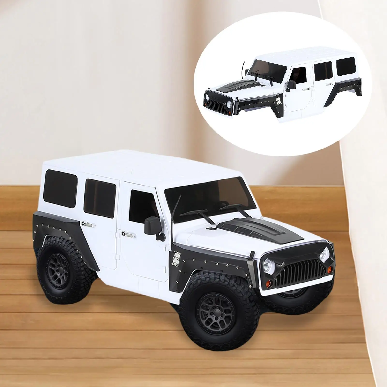 RC Car Body Shell Frame Kit for 1/10 Scale Touring Crawler Truck 313mm Wheelbase Hard Plastic Replacement Part DIY Unpainted