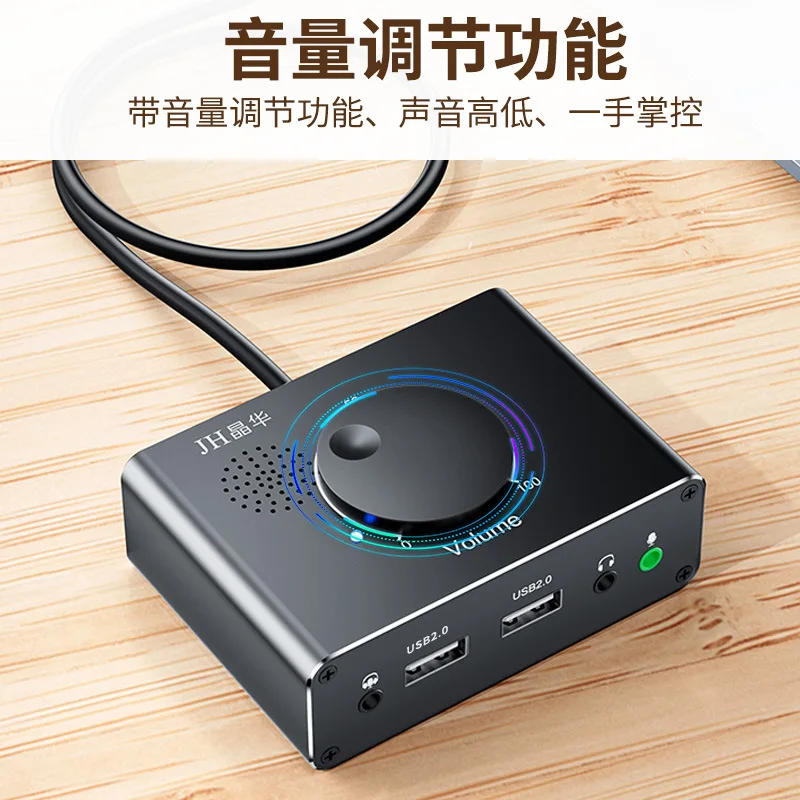 USB External Sound Card for PC Laptop PS4, Driver-Free 3.5mm Audio Adapter