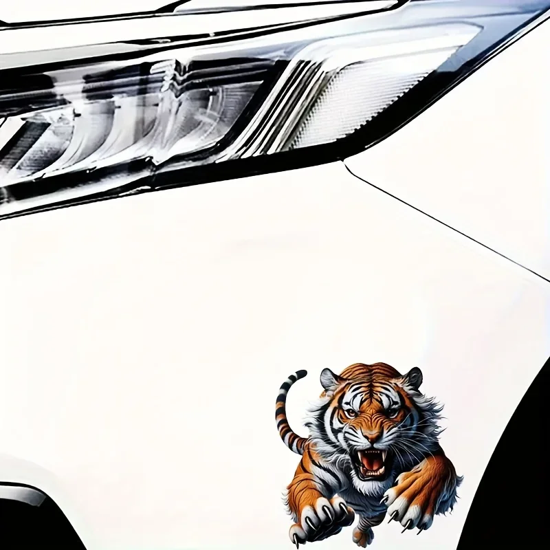 Roaring Tiger Vinyl Decal, Fierce Animal Sticker for Car, Laptop,Truck,Motorcycle,Window, Wall,Phone,Water Bottle & Cup Decor