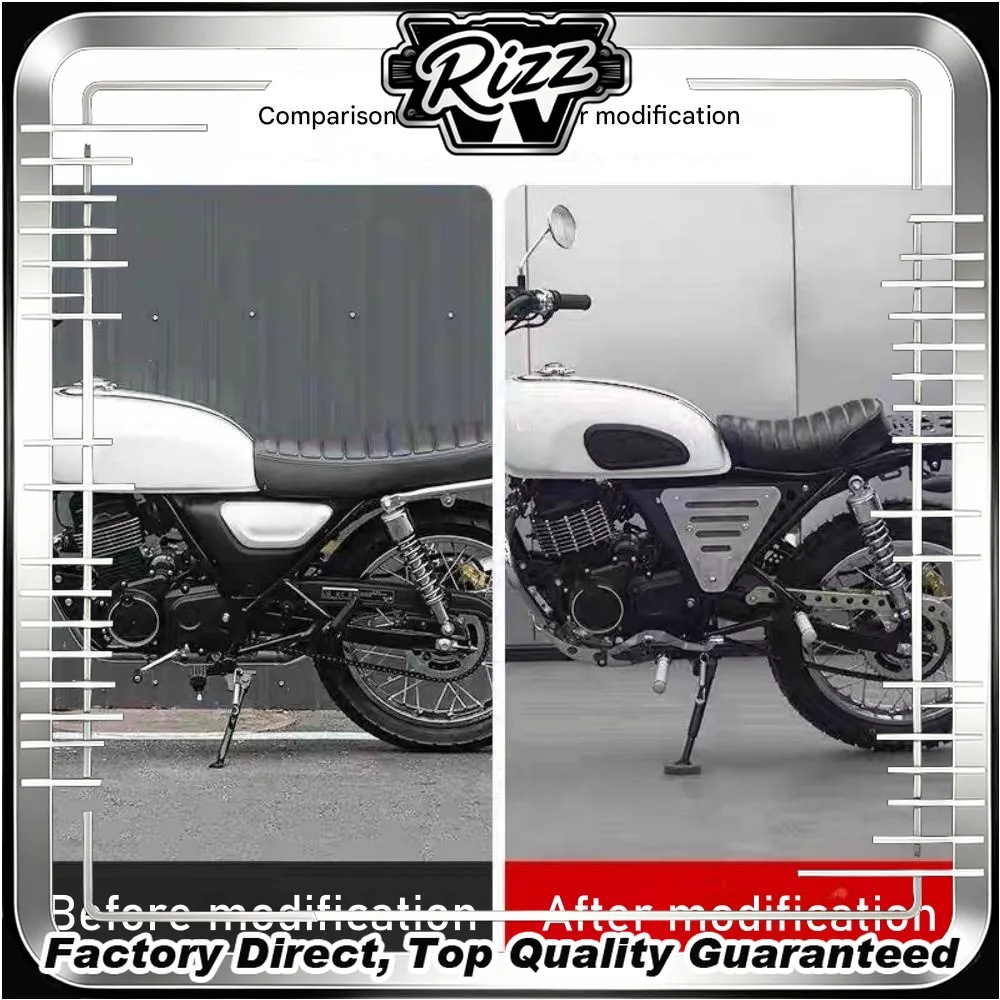 

FOR CGX150 Vintage Hollowed Stainless Steel Battery Side Cover Thickened Resistant to Gravel Impact Motorcycle Part Accessory