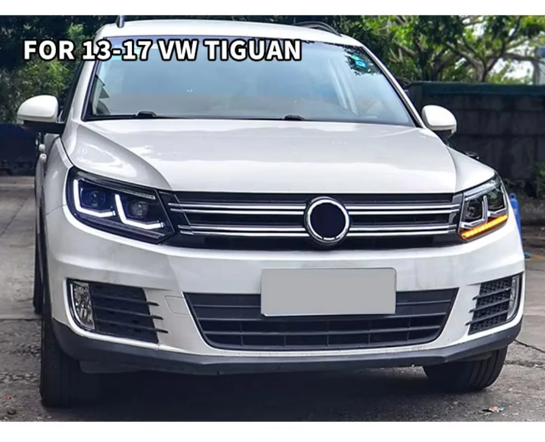 

Светодиодные фары для Volkswagen Tiguan L 2013-2017 с последовательным включением и анимацией DRL