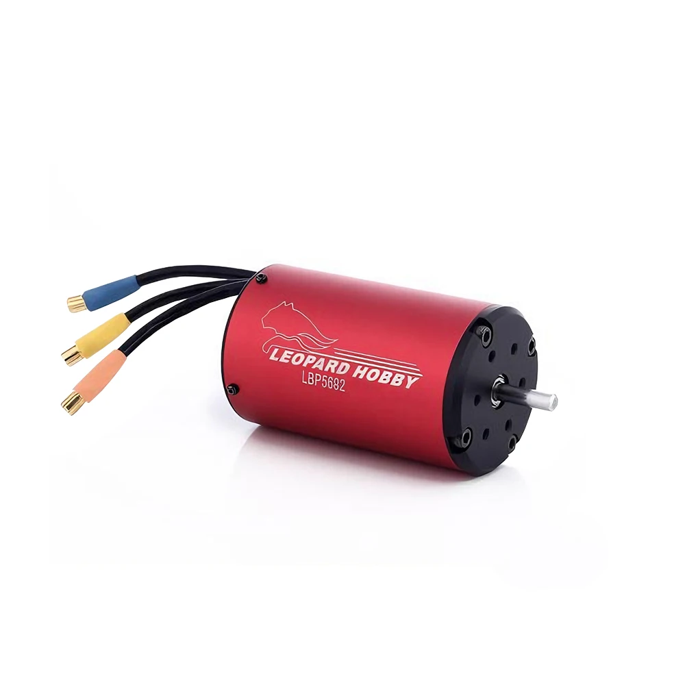 

FATJAY Leopard Motor Leopard 4-pole Inner-Rotor Red Leopard Brushless Motor LBP5682 Series 1:5 Car and Boat Use